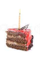 Birthday cupcake isolated