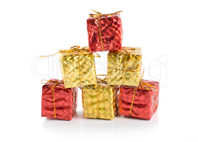 Colorful gift boxes isolated