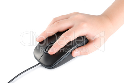 Computer mouse in hand