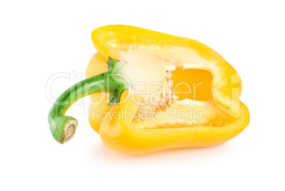 Cutting the yellow pepper