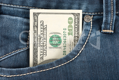 Dollar in front pocket
