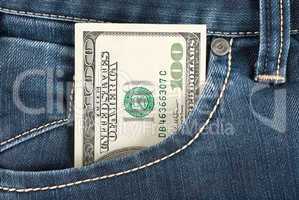 Dollar in front pocket