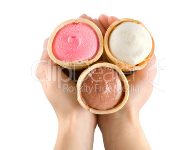 Ice cream in hands