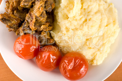 Potatoes with liver
