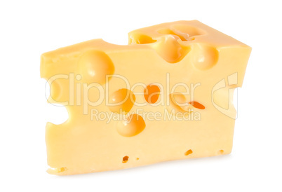 Dutch farmer's cheese isolated