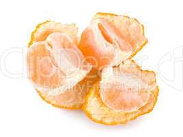 Peeled mandarin isolated