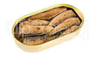 Sprat fish canned isolated