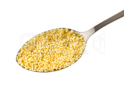 Millet in a spoon