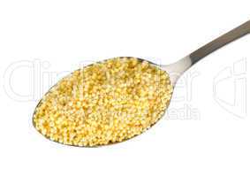 Millet in a spoon