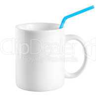 White cup with a drinking straw (Path)