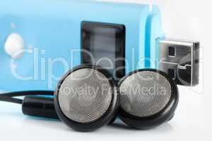 Blue MP3 player