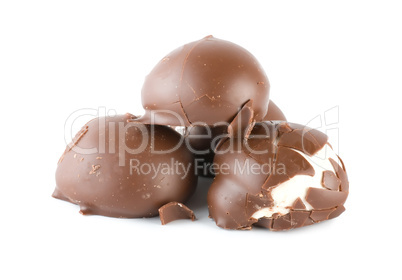 Chocolate candy isolated