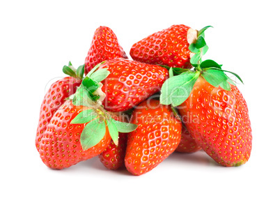 Juicy strawberries isolated