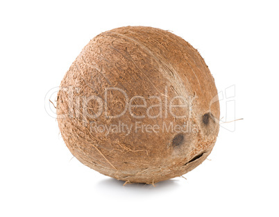 Ripe coconut isolated