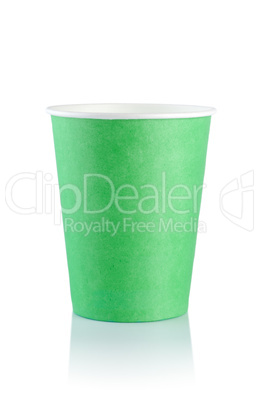 Green disposable cup Green disposable cup