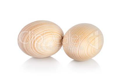 Wooden easter eggs