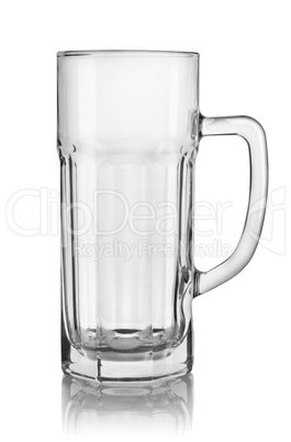 Empty beer glass isolated