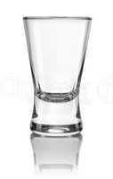 Glass of vodka isolated