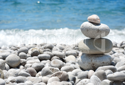 Stack sea pebbles