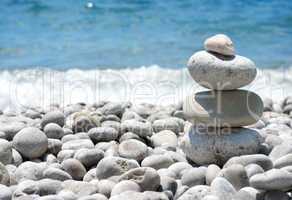 Stack sea pebbles