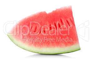 Juicy piece of watermelon isolated
