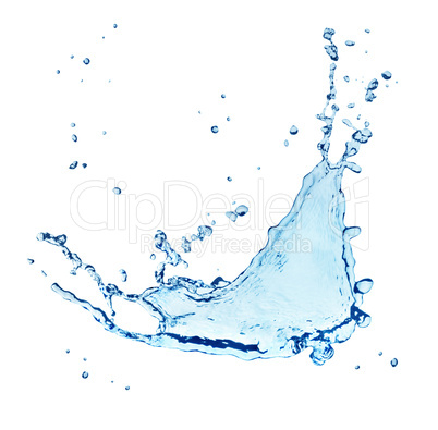 Blue water splash