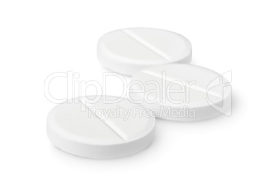 Three tablets isolated