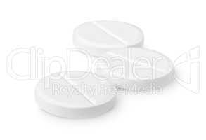 Three tablets isolated