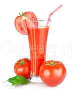 Tomato juice isolated