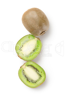 Ripe kiwis isolated