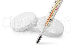 Thermometer and tablets