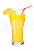 Orange juice in a big glass