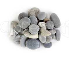 Heap a gray stones isolated