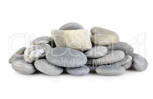 Heap a gray stones
