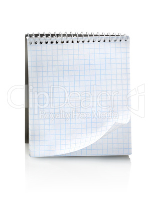 Blank notepad isolated