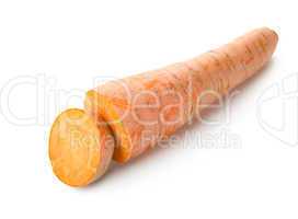 Fresh carrot on a white