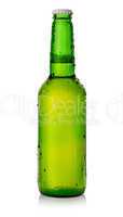 Beer in a green bottle