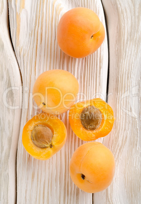 Apricots on the table