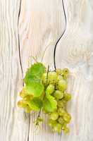 Green grapes on the table