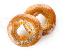 Two bagels and sesame seed