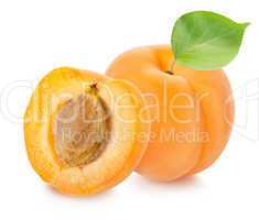 Apricots with leaf