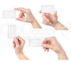 Business card collage isolated