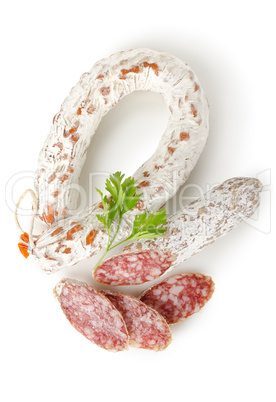 Salami sausage and parsley