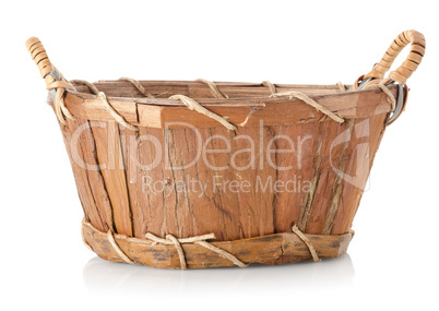 Wooden wattled basket