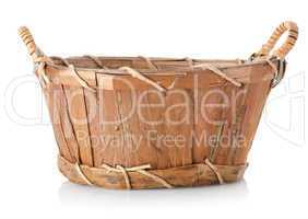 Wooden wattled basket