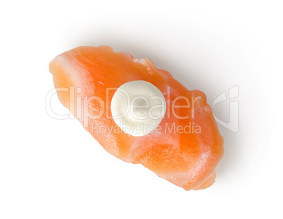 Sushi salmon sake isolated