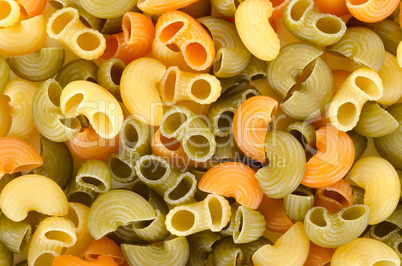 Background from a mix of pasta
