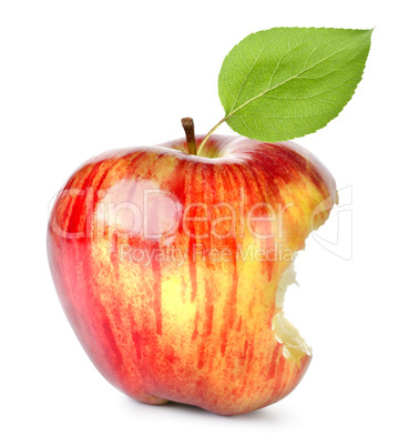 Bite on a red Apple