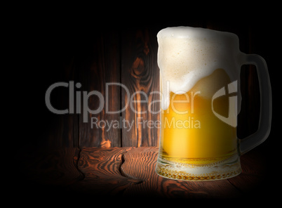 Beer on a dark background