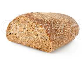 Black rye bread isolated